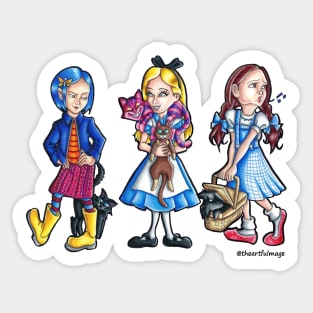 Extraordinary Girls and Their Pets Sticker